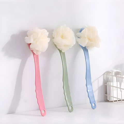 Premium 2-in-1 Body Bath Brush With Loofah | Long Handle | Deep Cleansing & Exfoliation