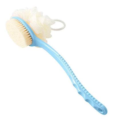 Premium 2-in-1 Body Bath Brush With Loofah | Long Handle | Deep Cleansing & Exfoliation