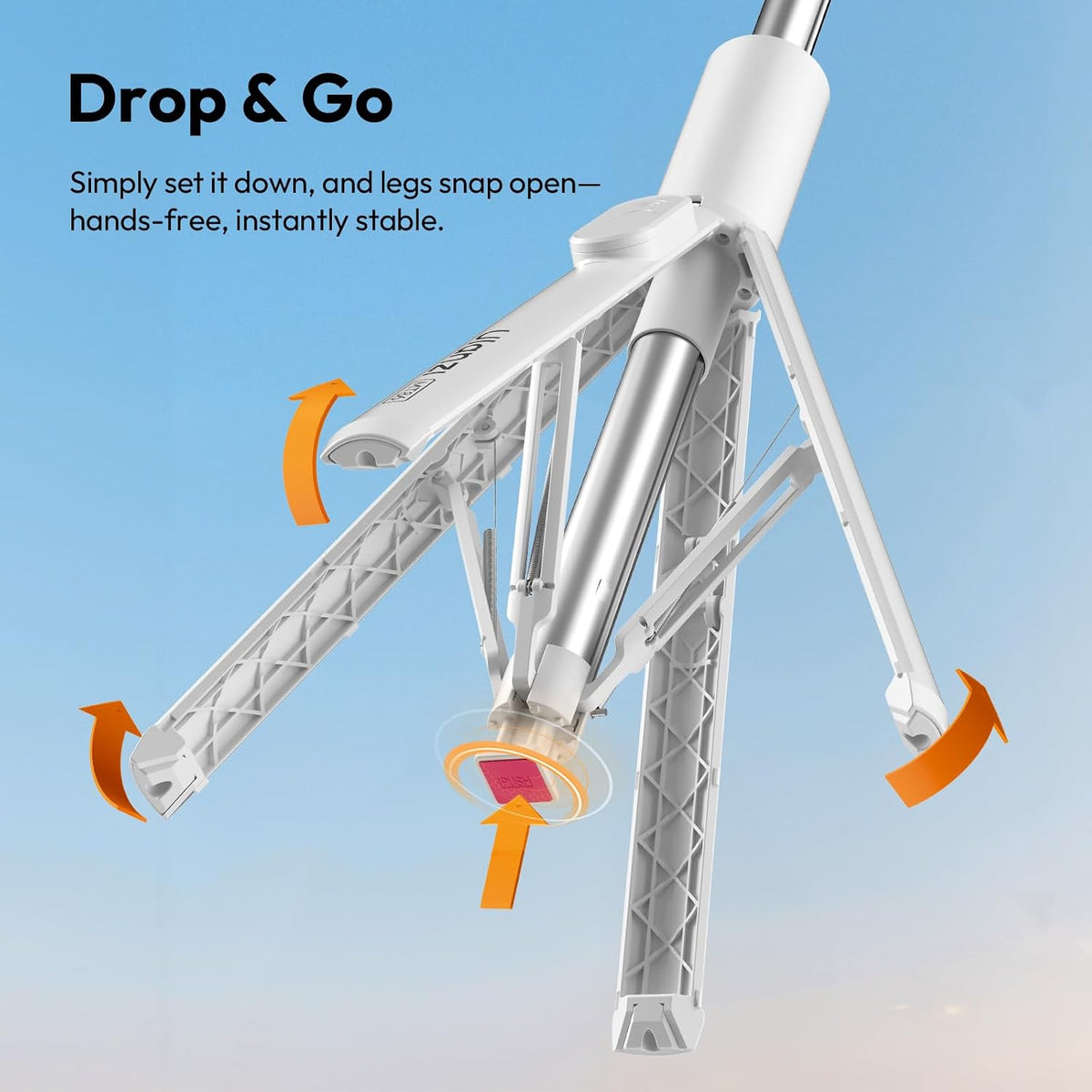 Automatic Selfie Stick Tripod 60" with Wireless Remote | Adjustable Phone Stand for Selfie, Vlogging, Reels & Travel