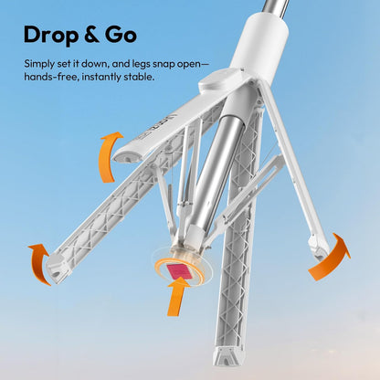 Automatic Selfie Stick Tripod 60" with Wireless Remote | Adjustable Phone Stand for Selfie, Vlogging, Reels & Travel