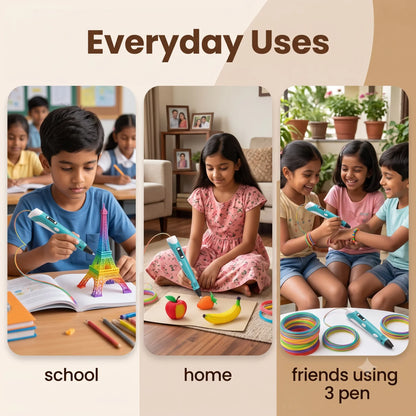 LittleCraft™ - 3D Pen | Easy Loading | Comfy Grip |  LCD Display