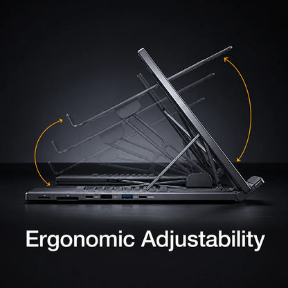 8-in-1 Laptop Docking Station Stand – More Ports, Less Clutter
